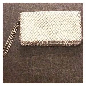 Nordstrom Brand silver crystal mesh wristlet